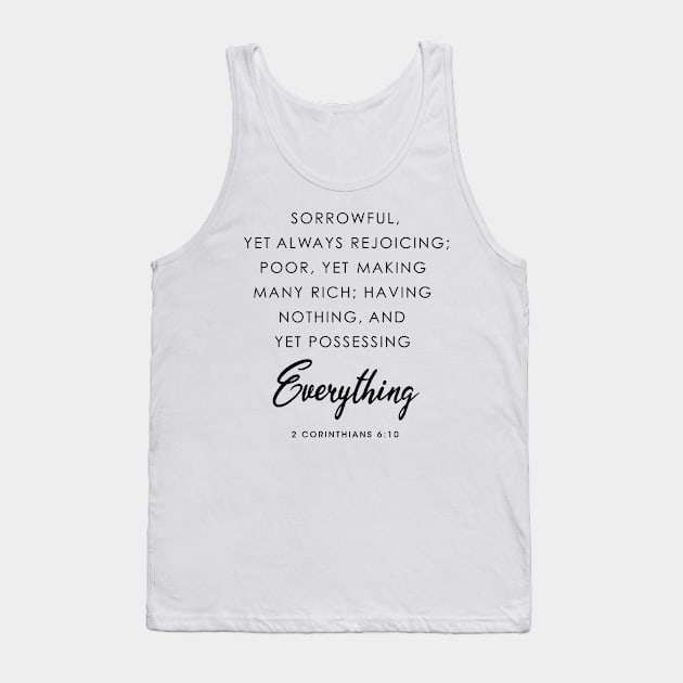 sorrowful, yet always rejoicing; Tank Top by cbpublic